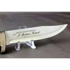 MARTTIINI Hunting Knife, Checkered Rubber Handles, Mint Knife in Orig Leather Sheath, Free Shipping MARTTIINI Hunting Knife, Checkered Rubber Handles, Mint Knife in Orig Leather Sheath, Free Shipping