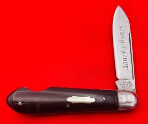 Vintage KAMP CUTLERY Co GERMANY 1-Blade Barehead Easy Open Jack Folding Pocket Knife c.1900