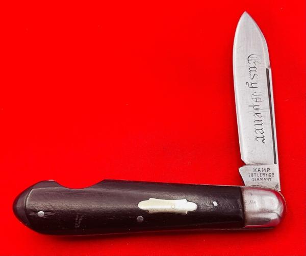 Vintage KAMP CUTLERY Co GERMANY 1-Blade Barehead Easy Open Jack Folding Pocket Knife c.1900 Vintage KAMP CUTLERY Co GERMANY 1-Blade Barehead Easy Open Jack Folding Pocket Knife c.1900