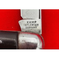 Vintage KAMP CUTLERY Co GERMANY 1-Blade Barehead Easy Open Jack Folding Pocket Knife c.1900 Vintage KAMP CUTLERY Co GERMANY 1-Blade Barehead Easy Open Jack Folding Pocket Knife c.1900