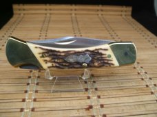 SCHRADE U.S.A. UNCLE HENRY LB8 PAPA BEAR LARGE MINT NEW OLD STOCK LOCK BACK POCKET KNIFE & SHEATH