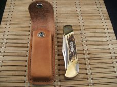 SCHRADE U.S.A. UNCLE HENRY LB8 PAPA BEAR LARGE MINT NEW OLD STOCK LOCK BACK POCKET KNIFE & SHEATH