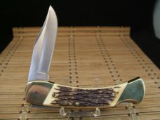 SCHRADE U.S.A. UNCLE HENRY LB8 PAPA BEAR LARGE MINT NEW OLD STOCK LOCK BACK POCKET KNIFE & SHEATH
