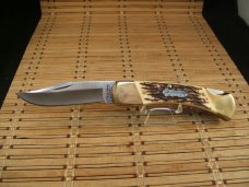 SCHRADE U.S.A. UNCLE HENRY LB8 PAPA BEAR LARGE MINT NEW OLD STOCK LOCK BACK POCKET KNIFE & SHEATH
