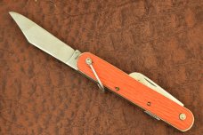VINTAGE SCHRADE WALDEN 1950-1972 ORANGE PARATROOPERS SWITCH BLADE KNIFE (10100)
