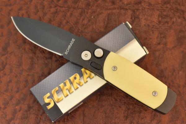 SCHRADE AUTOMATIC SWITCH BLADE AUTO SMEDBY BUTTON KNIFE NICE (10083)