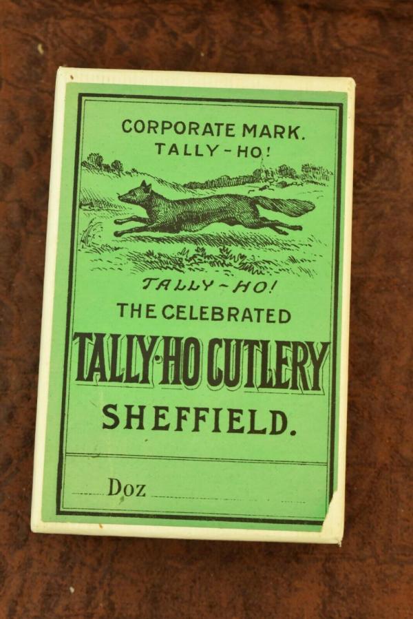 RARE SHEFFIELD POCKET KNIFE BOX *TALLY-HO*