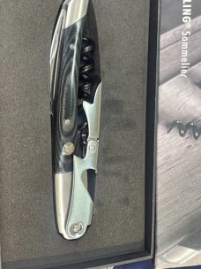 J A Henckels Bartender/Server knife w/ Bottle Opener +Fruit Peeler +Corkscrew & Grey Micrata Handles
