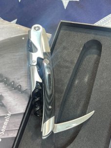 J A Henckels Bartender/Server knife w/ Bottle Opener +Fruit Peeler +Corkscrew & Grey Micrata Handles