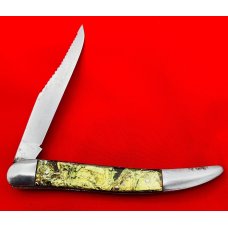 Vintage VIKING Eric Wedemeyer N.Y. 1-Blade Fishing Pocket Knife Green Shell Celluloid c.1931-1934 Vintage VIKING Eric Wedemeyer N.Y. 1-Blade Fishing Pocket Knife Green Shell Celluloid c.1931-1934