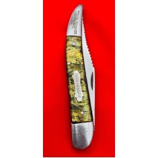 Vintage VIKING Eric Wedemeyer N.Y. 1-Blade Fishing Pocket Knife Green Shell Celluloid c.1931-1934 Vintage VIKING Eric Wedemeyer N.Y. 1-Blade Fishing Pocket Knife Green Shell Celluloid c.1931-1934