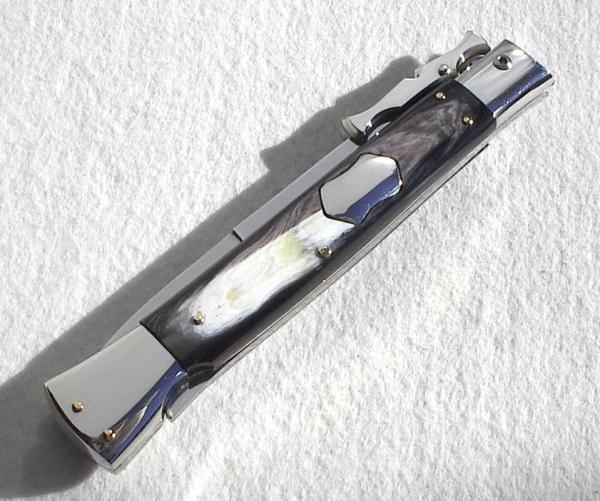 A.G.A. CAMPOLIN ITALY 33cm -13" ( BATWING ) BRAZILIAN HORN NICKEL SILVER BOLSTERS SWINGUARD W'/POUCH