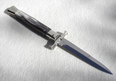 A.G.A. CAMPOLIN ITALY 33cm -13" ( BATWING ) BRAZILIAN HORN NICKEL SILVER BOLSTERS SWINGUARD W'/POUCH