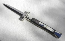 A.G.A. CAMPOLIN ITALY 33cm -13" ( BATWING ) BRAZILIAN HORN NICKEL SILVER BOLSTERS SWINGUARD W'/POUCH