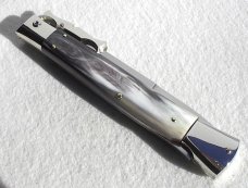 A.G.A. CAMPOLIN ITALY 33cm -13" ( BATWING ) BRAZILIAN HORN NICKEL SILVER BOLSTERS SWINGUARD W'/POUCH
