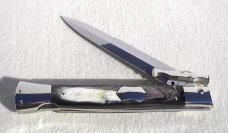 A.G.A. CAMPOLIN ITALY 33cm -13" ( BATWING ) BRAZILIAN HORN NICKEL SILVER BOLSTERS SWINGUARD W'/POUCH