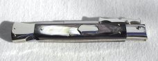 A.G.A. CAMPOLIN ITALY 33cm -13" ( BATWING ) BRAZILIAN HORN NICKEL SILVER BOLSTERS SWINGUARD W'/POUCH