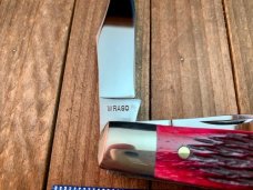 Kabar Rancher Stockman Red Pin Feather Jigged Bone. KS Kabar Rancher Stockman Red Pin Feather Jigged Bone. KS