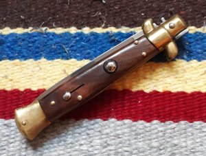 Vintage 1980's Brass and Rosewood stiletto NOS