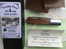 Barlow style Trestle Pine Portage Single Blade Old Growth Maple NEW in box with COA Barlow style Trestle Pine Portage Single Blade Old Growth Maple NEW in box with COA
