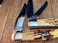 Kabar Folding Hunters Set Sambar Stag with Collector’s Case