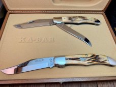 Kabar Folding Hunters Set Sambar Stag with Collector’s Case