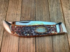 Kabar Grizzly Clasp Knife Brown Jigged Bone Handles 1989 Kabar Grizzly Clasp Knife Brown Jigged Bone Handles 1989