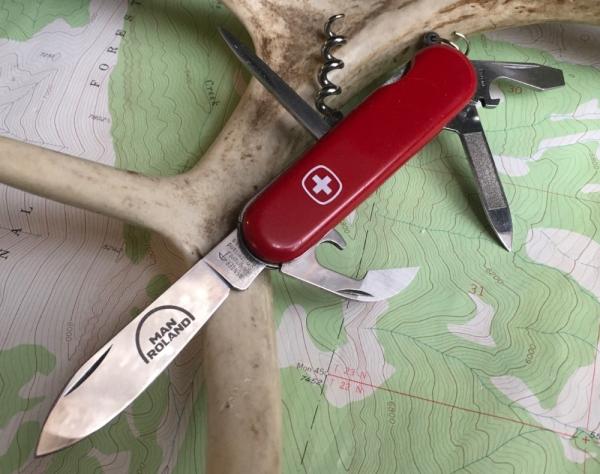 Wenger Delemont Commander red Swiss Army Knife (retired) 6 functions Man Roland used