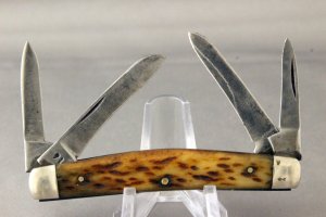 CAMILLUS #91 Congress Pattern, Jigged Bone Handles, 1946-1950, Well Used Knife, Free Shipping
