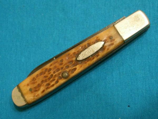 VINTAGE BONE CATTARAUGUS FOLDING POCKET JACK KNIFE KNIVES OLD PARTS REPAIR