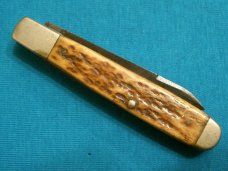 VINTAGE BONE CATTARAUGUS FOLDING POCKET JACK KNIFE KNIVES OLD PARTS REPAIR