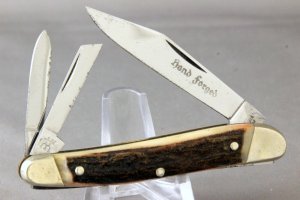 HENCKELS 1928 Whittler, Stag Handles, 1970s, Knife Never Used but Has Some Spotting, Free Shipping