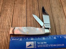 Kabar Gunstock Limited Edition Set of 3 Knives With Case, Pearl, Jigged Bone and Stag Kabar Gunstock Limited Edition Set of 3 Knives With Case, Pearl, Jigged Bone and Stag