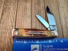 Kabar Gunstock Limited Edition Set of 3 Knives With Case, Pearl, Jigged Bone and Stag Kabar Gunstock Limited Edition Set of 3 Knives With Case, Pearl, Jigged Bone and Stag