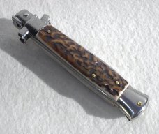 NEW FRANK BELTRAME 9" GENUINE EUROPEAN STAG ITALIAN STILETTO