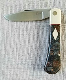 K'roo Custom Lanny clip,4" clsd Blanket micarta scales and.ivory micarta bolsters ..filework..Rwl34 K'roo Custom Lanny clip,4" clsd Blanket micarta scales and.ivory micarta bolsters ..filework..Rwl34