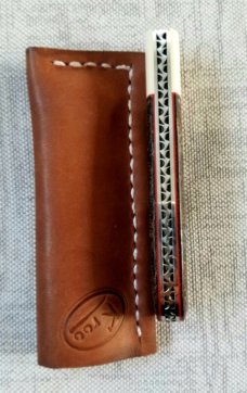 K'roo Custom Lanny clip,4" clsd Blanket micarta scales and.ivory micarta bolsters ..filework..Rwl34 K'roo Custom Lanny clip,4" clsd Blanket micarta scales and.ivory micarta bolsters ..filework..Rwl34