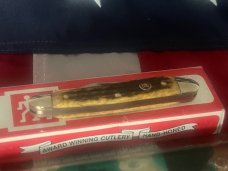 Zwilling J A Henckels 2 Blade Half (1/2) Whittler Knife w/ Hellbraun Handles - NOS Zwilling J A Henckels 2 Blade Half (1/2) Whittler Knife w/ Hellbraun Handles - NOS