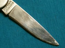 VINTAGE GERBER SILVER KNIGHT SAKAI JAPAN LOCKBACK FOLDING HUNTER GENTLEMANS POCKET KNIFE KNIVES OLD