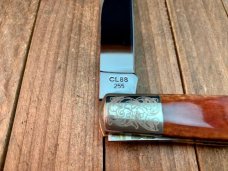 Kabar Lockback Trapper Smooth Brown Bone Engraved Bolsters. KS Kabar Lockback Trapper Smooth Brown Bone Engraved Bolsters. KS