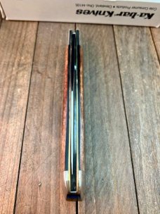 Kabar Lockback Trapper Smooth Brown Bone Engraved Bolsters. KS Kabar Lockback Trapper Smooth Brown Bone Engraved Bolsters. KS