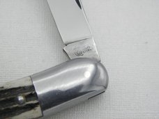 Queen Cutlery #60 Barlow Winterbottom bone: 3 1/2 closed, circa 1955 - 1957, Queen STEEL tang stamp Queen Cutlery #60 Barlow Winterbottom bone: 3 1/2 closed, circa 1955 - 1957, Queen STEEL tang stamp