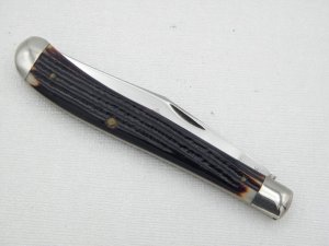 Queen Cutlery #11 Slim Trapper Burnt Orange imitation Winterbottom bone: 4 1/8” 