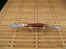 KABAR 1052  U.S.A. MADE 1080'S VINTAGE UNUSED SMALL DOUBLE BLADE CARBON STEEL FOLDING POCKET KNIFE