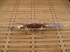 KABAR 1052  U.S.A. MADE 1080'S VINTAGE UNUSED SMALL DOUBLE BLADE CARBON STEEL FOLDING POCKET KNIFE