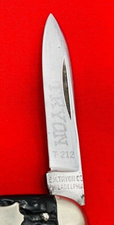 Vintage Rare EK TRYON CO PHILADELPHIA 2-Blade Dogleg Serpentine Pen Pocket Knife 1811-c.1952 Vintage Rare EK TRYON CO PHILADELPHIA 2-Blade Dogleg Serpentine Pen Pocket Knife 1811-c.1952