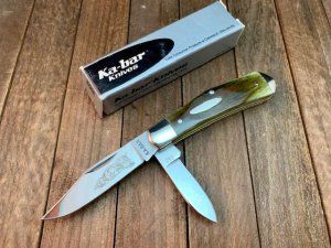Kabar Humpback Jack Smooth Green Bone.   KS 