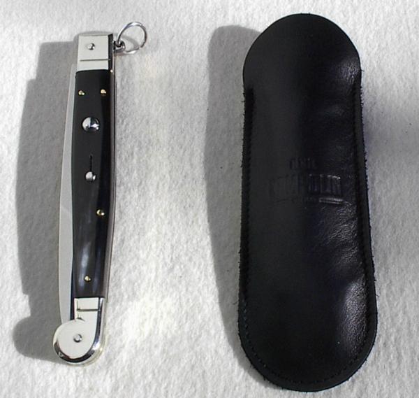NEW ITALIAN AGA CAMPOLIN 12" SICILIANO RING PULL BRAZILIAN HORN 4 MILL BLADE NICKEL SILVER BOLSTERS