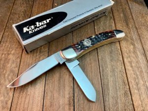 Kabar Copperhead Brown Jigged Bone. KS 