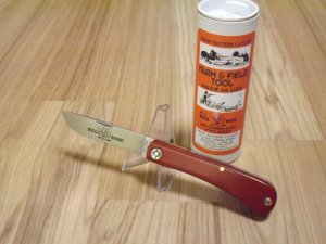 Great Eastern Farm Field Bull Nose Red Linen Micarta